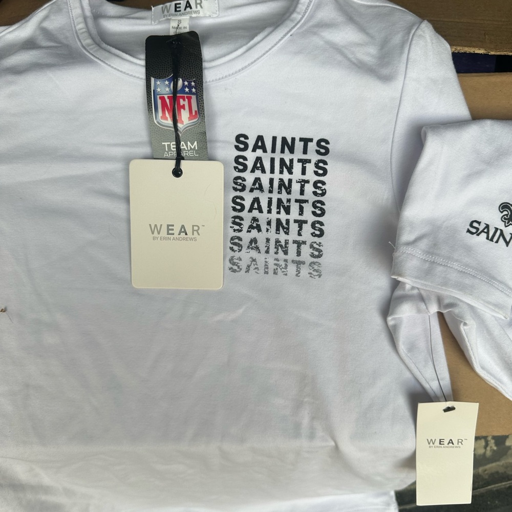 Saints Graphic Tee by WEAR - White with Black Print